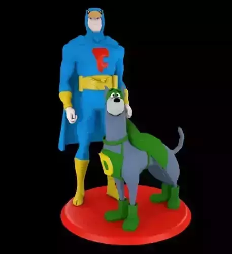 Blue Falcon and Dynomutt Dog Wonder STLs