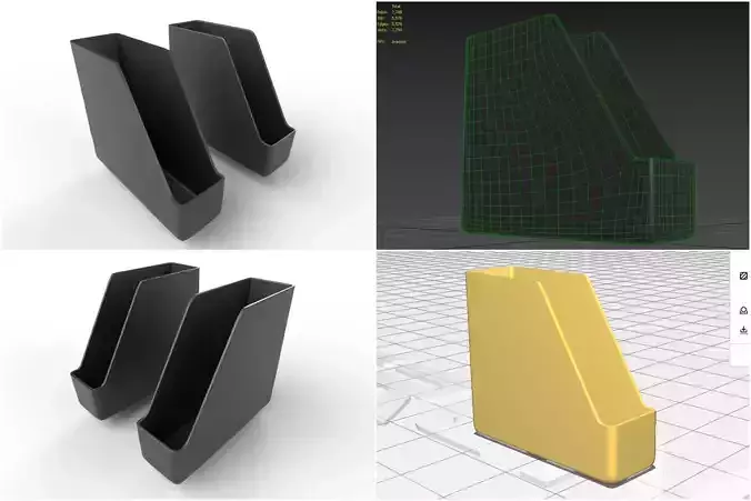Folder Organizer M1 - With STL Low-poly 3D model