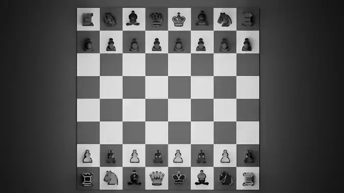 Chess pieces 3D model