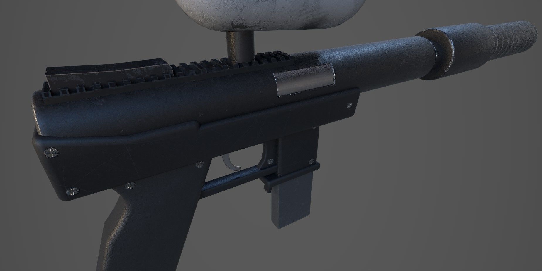 PaintBall Gun Low-poly 3D model_6