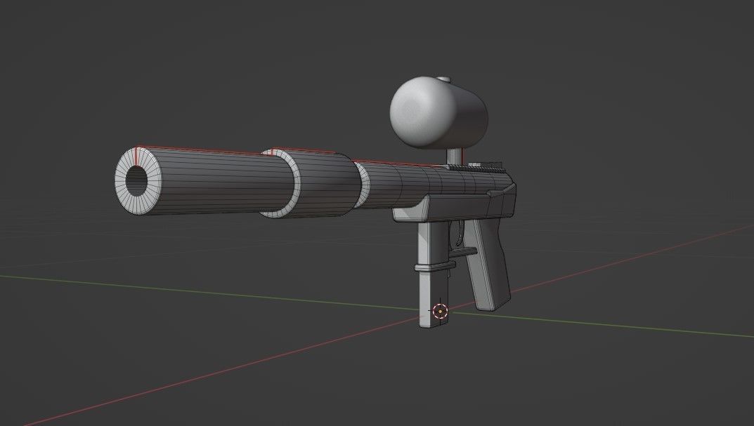 PaintBall Gun Low-poly 3D model_18