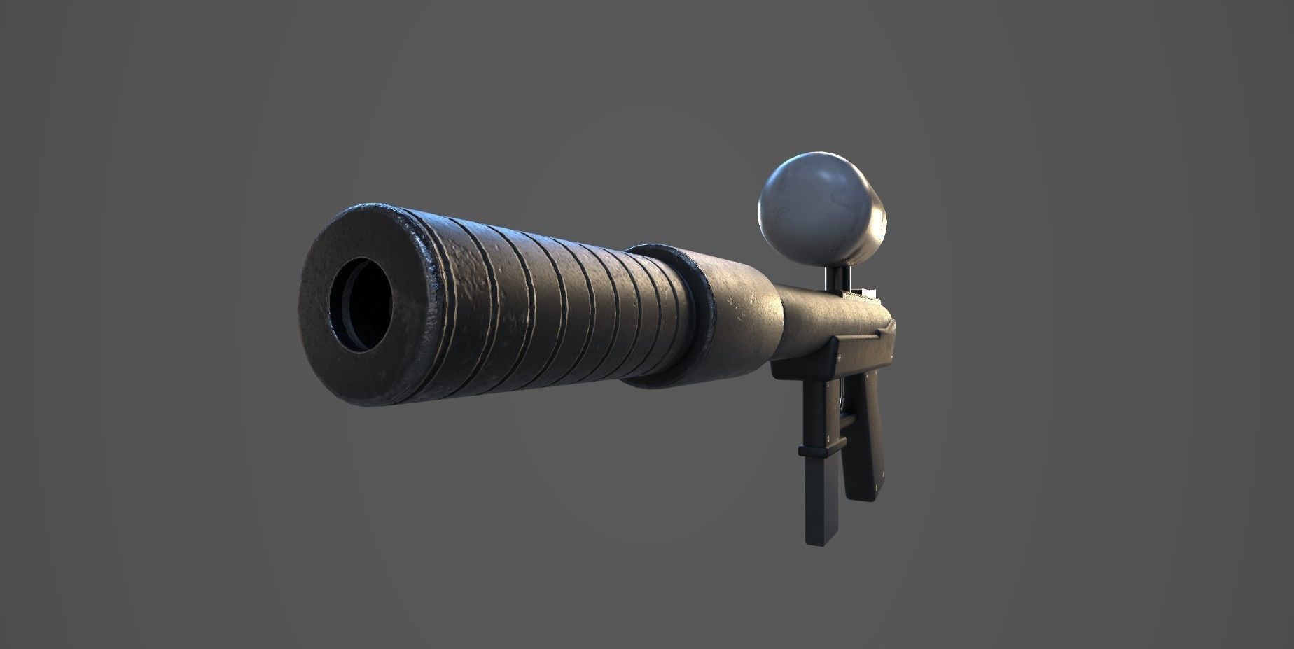 PaintBall Gun Low-poly 3D model_3