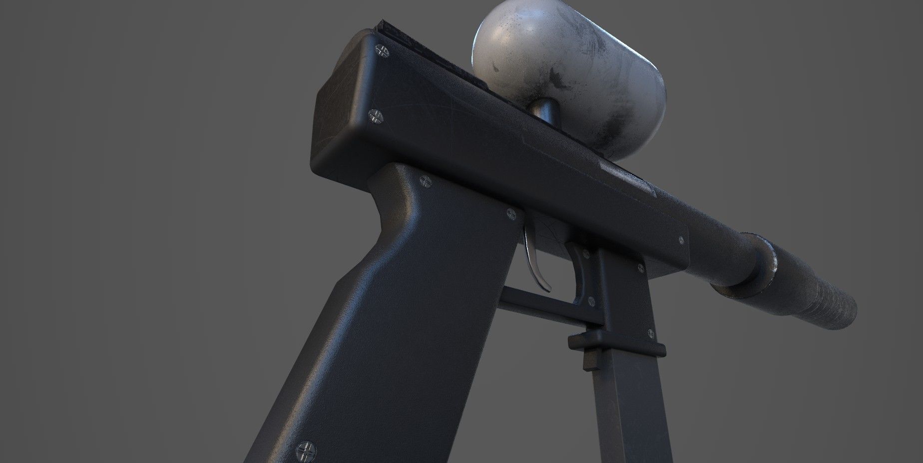 PaintBall Gun Low-poly 3D model_5