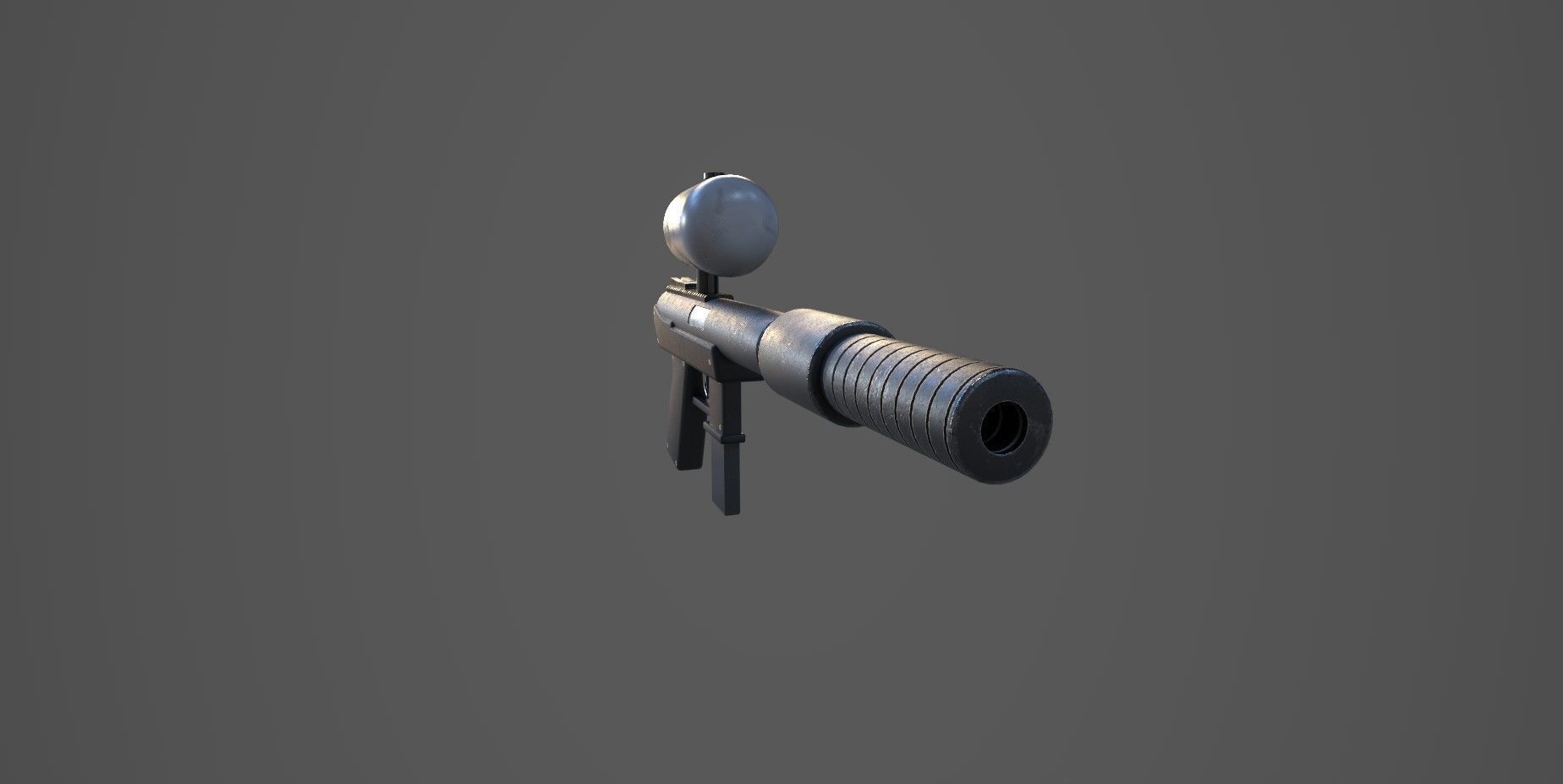 PaintBall Gun Low-poly 3D model_2