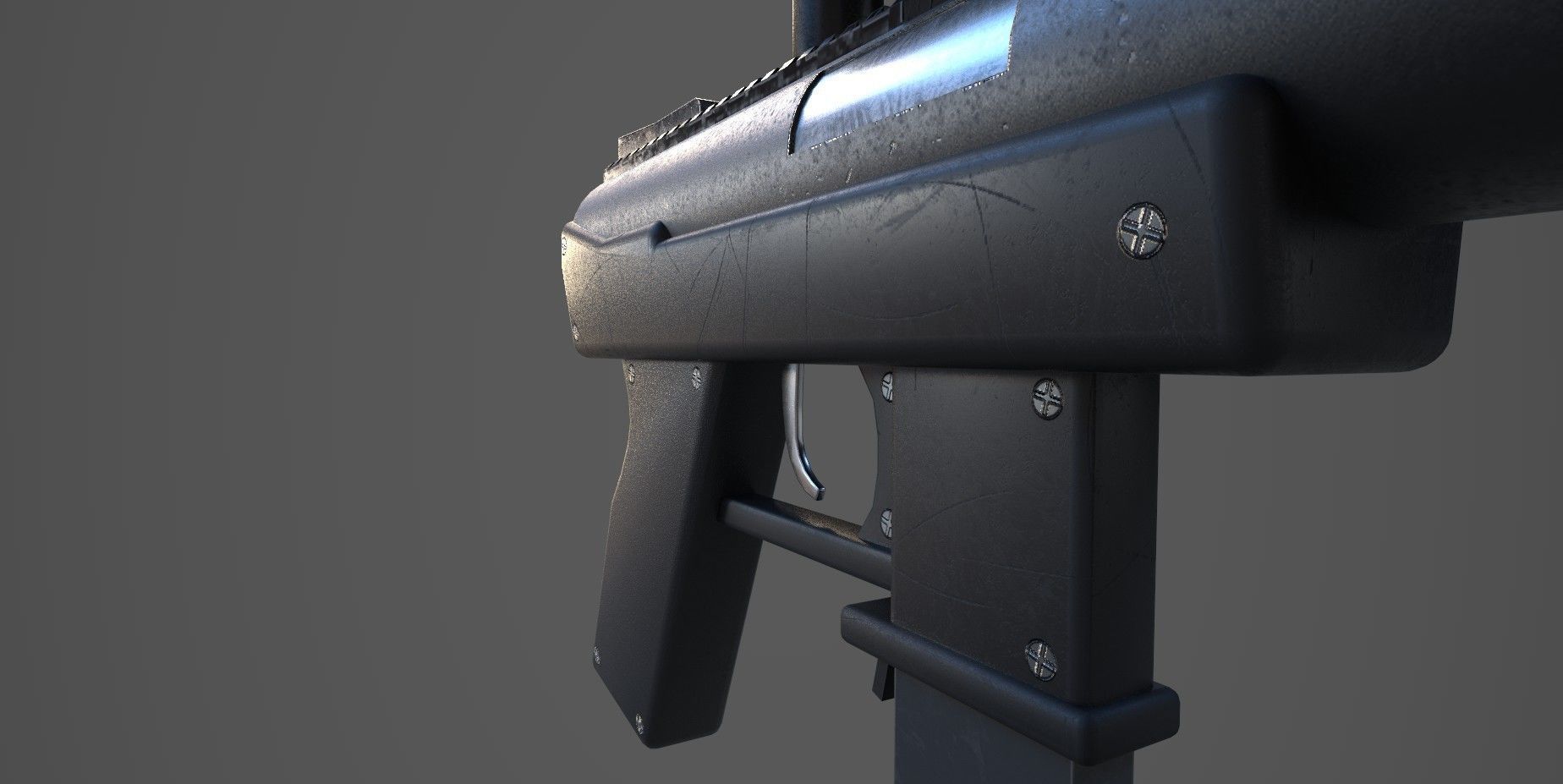PaintBall Gun Low-poly 3D model_4