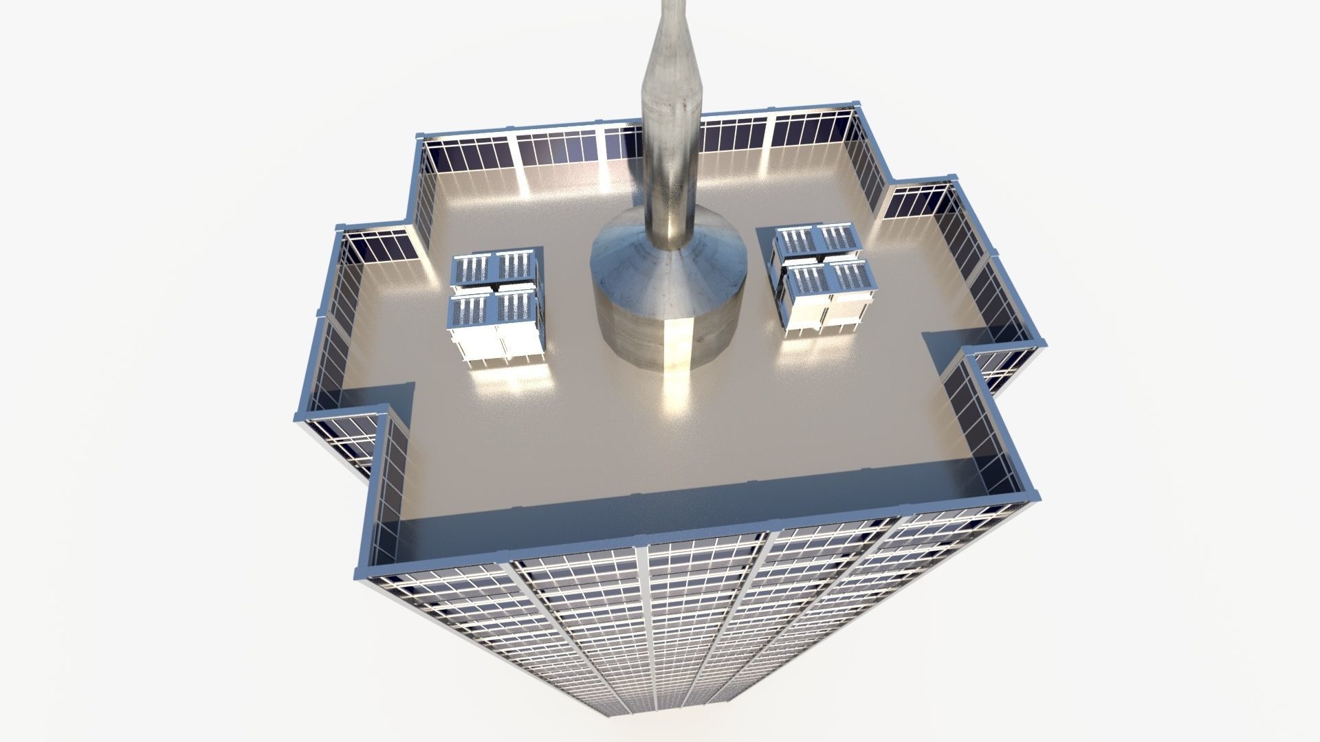Skyscraper 5 Low-poly 3D model_4