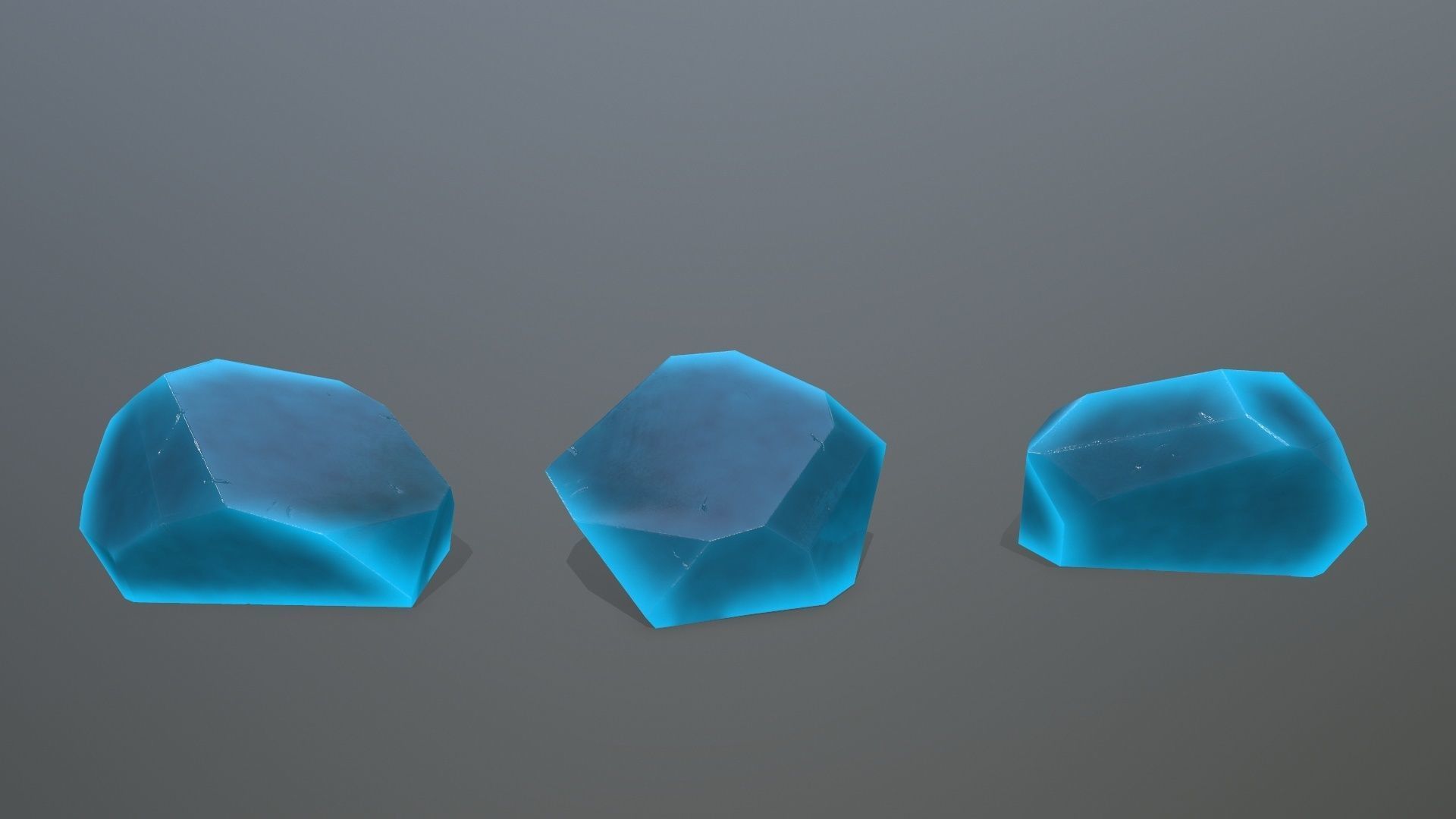 Crystal Set of crystals Low-poly 3D model_10