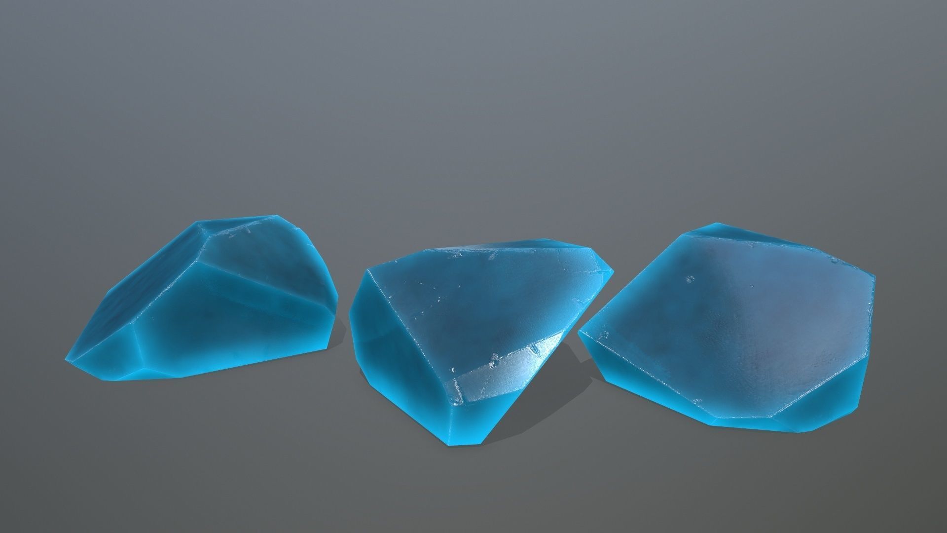 Crystal Set of crystals Low-poly 3D model_8