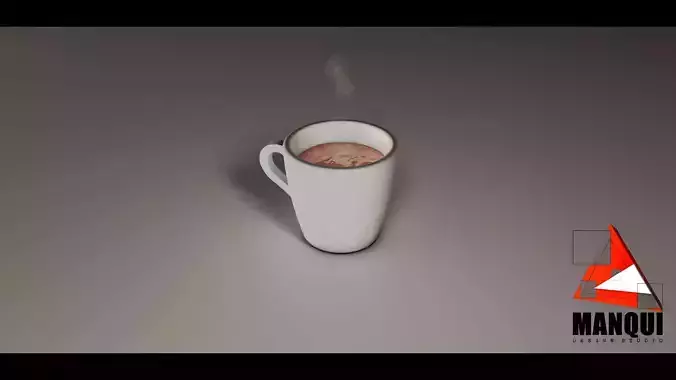 Cup Cacao-Taza De Chocolate  Low-poly 3D model