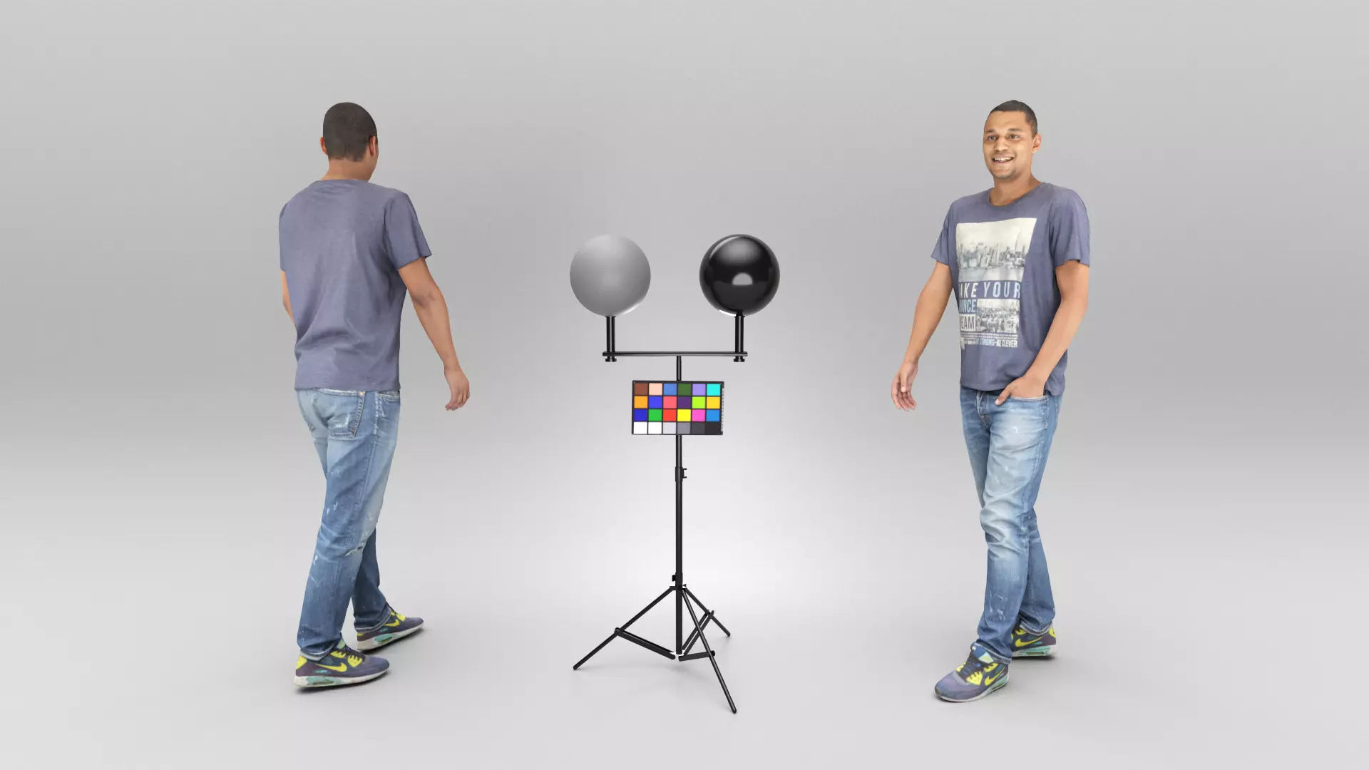 Man in casual walking 362 Low-poly 3D model_0