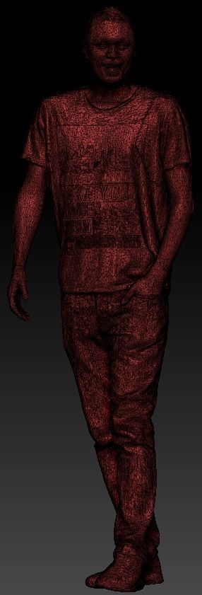 Man in casual walking 362 Low-poly 3D model_5
