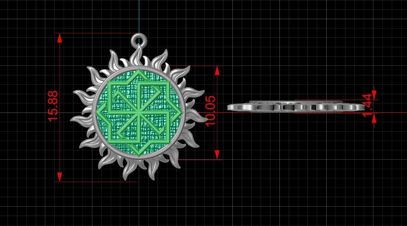 Ancient slavic nordic symbol 3D print or CNC model  3D print model_7