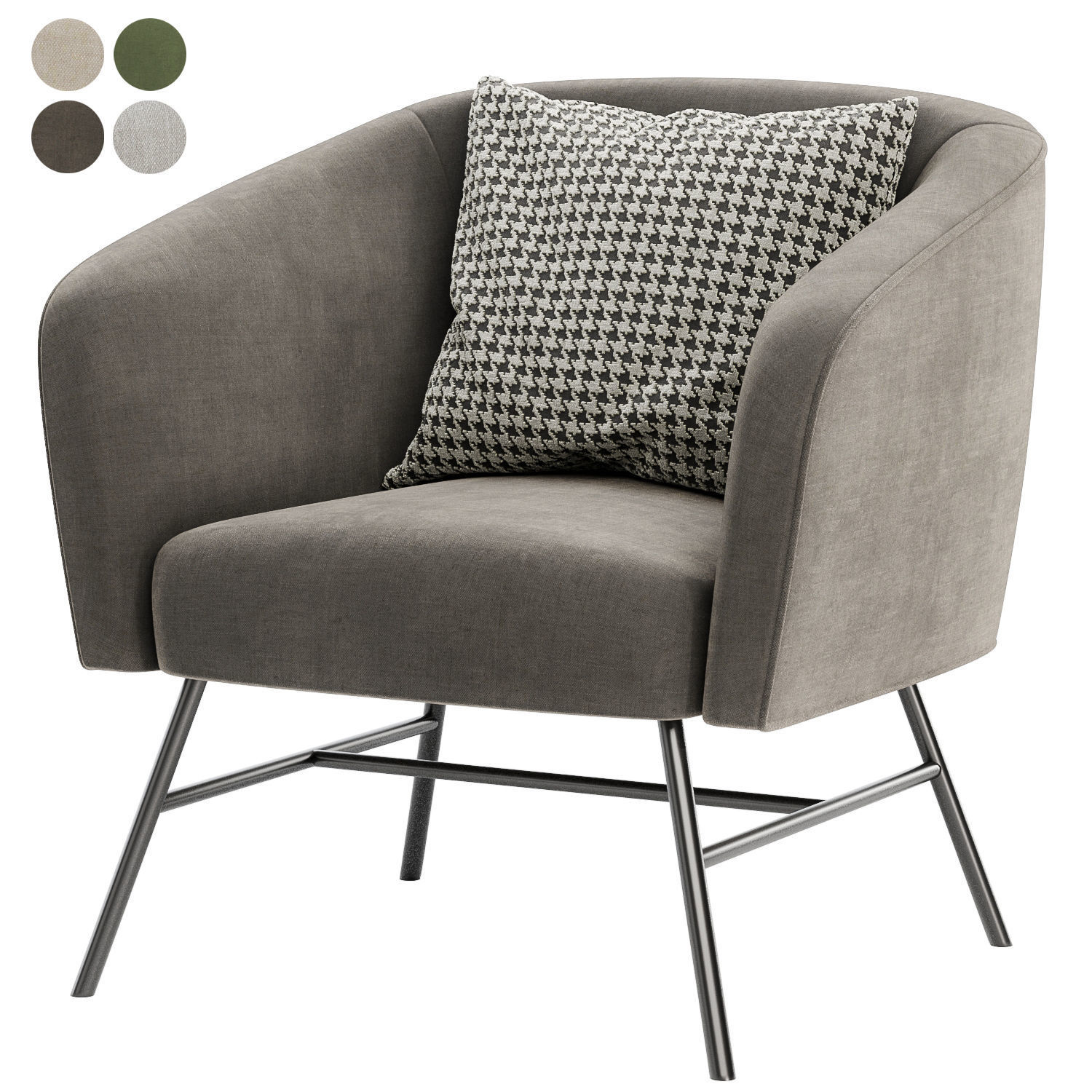 Omari arm chair 3D model_2