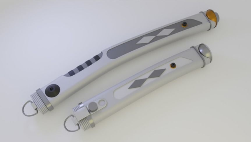 Ahsokas Lightsabers from Star Wars 3D print model_1