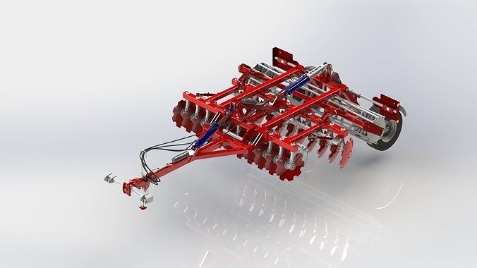WG 0007 - Heavy disc harrow 3m 3D model