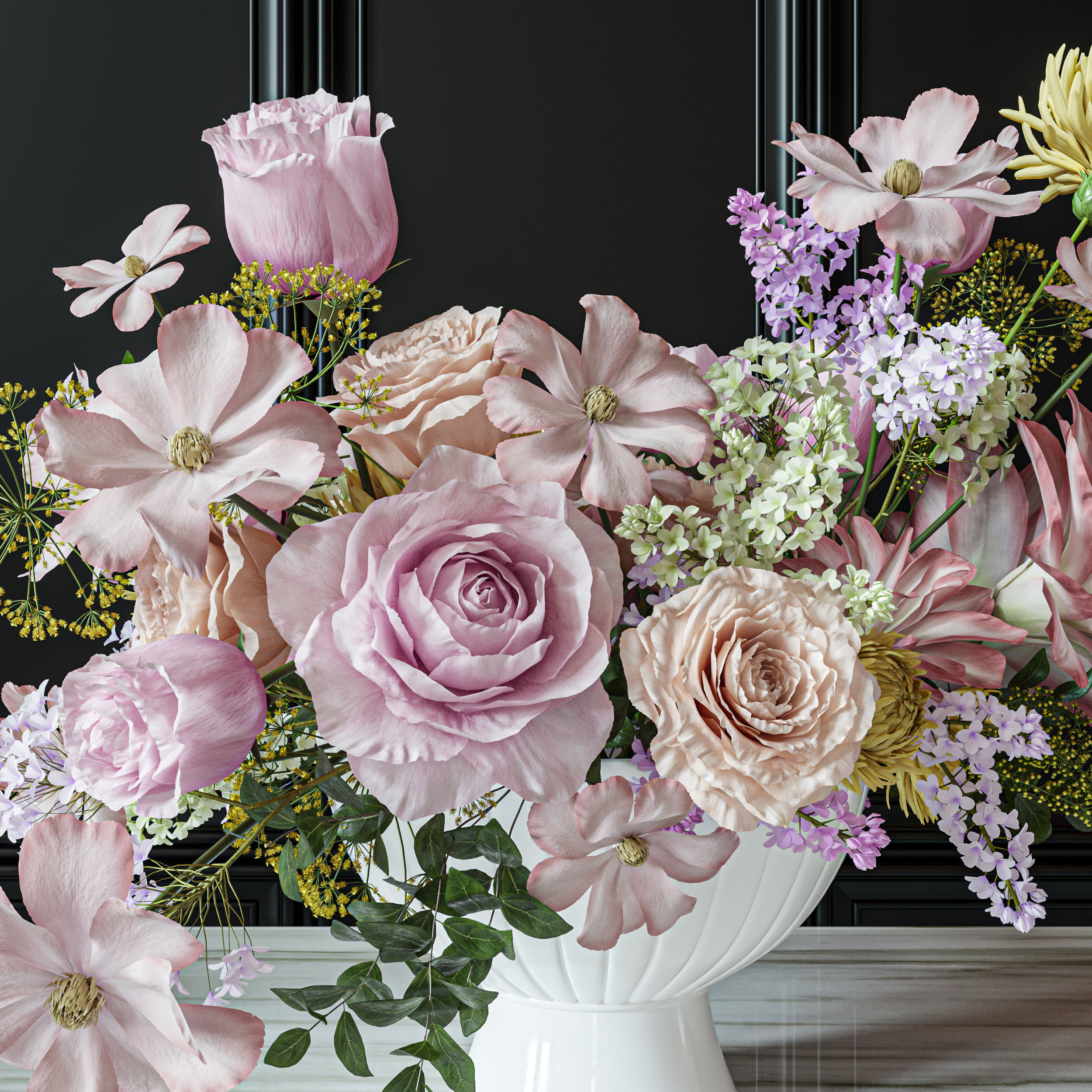 Flower Set 032 Centerpiece 3D model_3