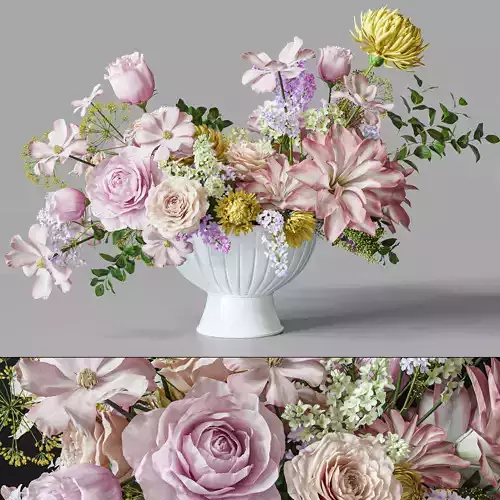Flower Set 032 Centerpiece 3D model