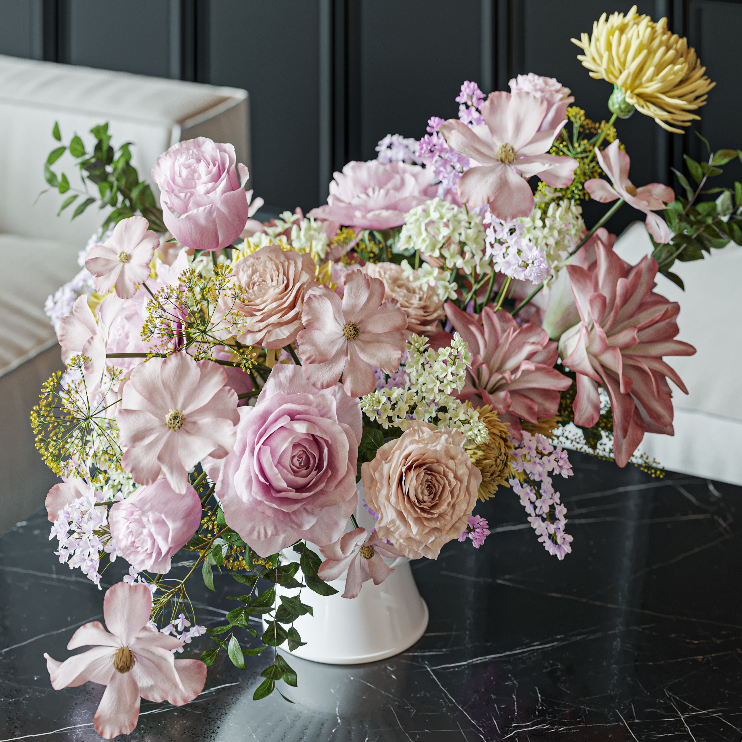 Flower Set 032 Centerpiece 3D model_1