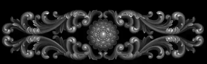 3d model of flowers and leaves