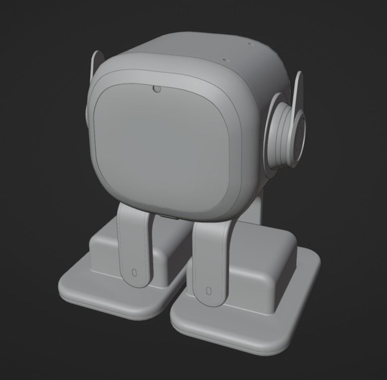 Robot Emo Low-poly 3D model_4