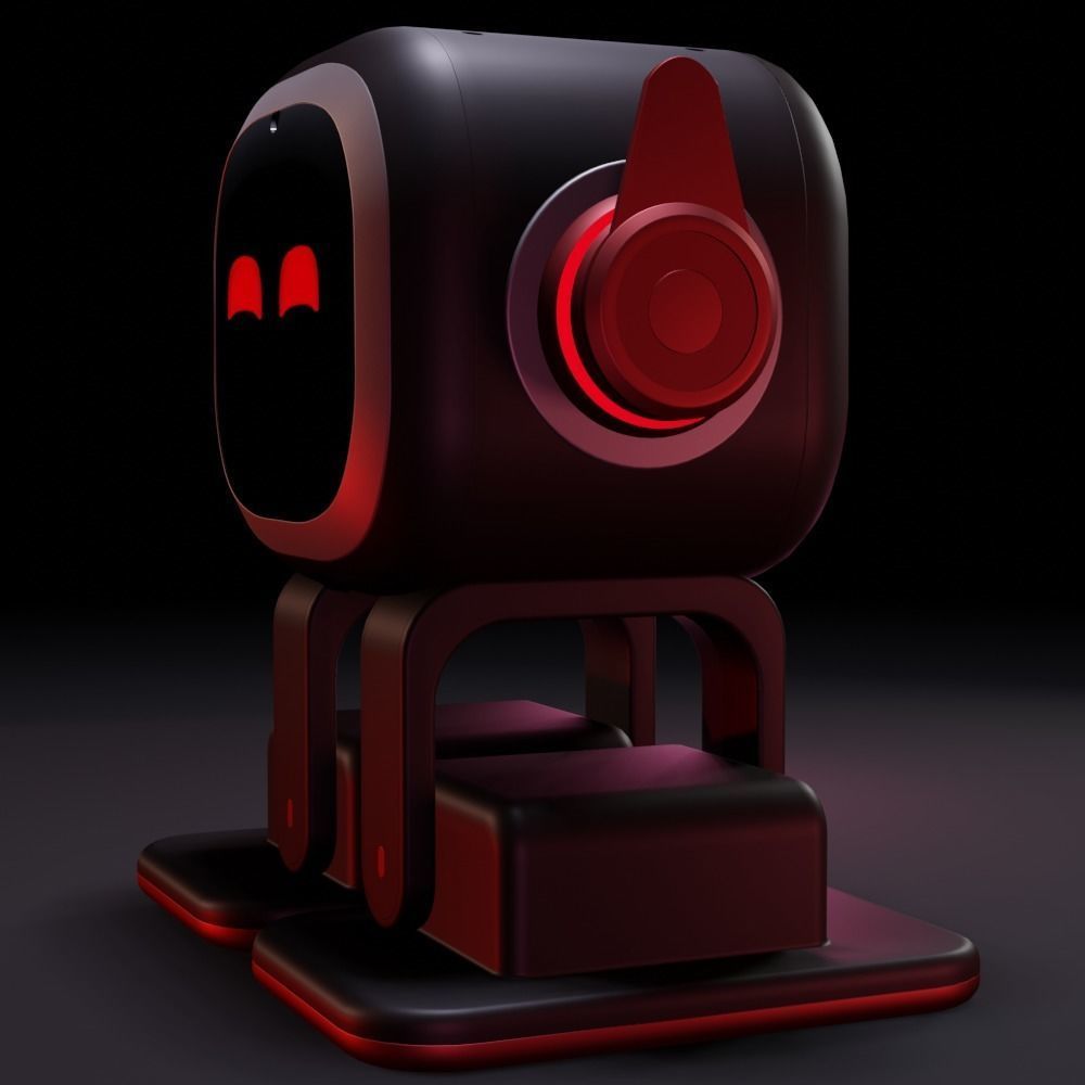Robot Emo Low-poly 3D model_2