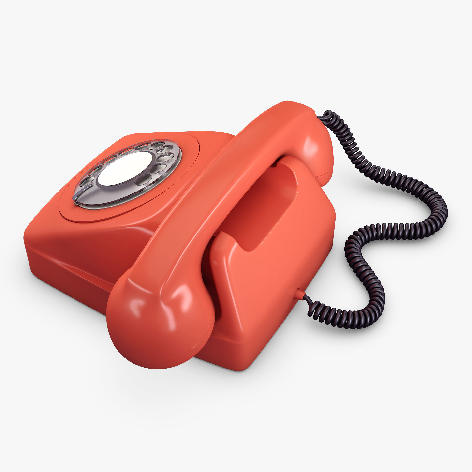 Retro Telephone M 2 3D model_3