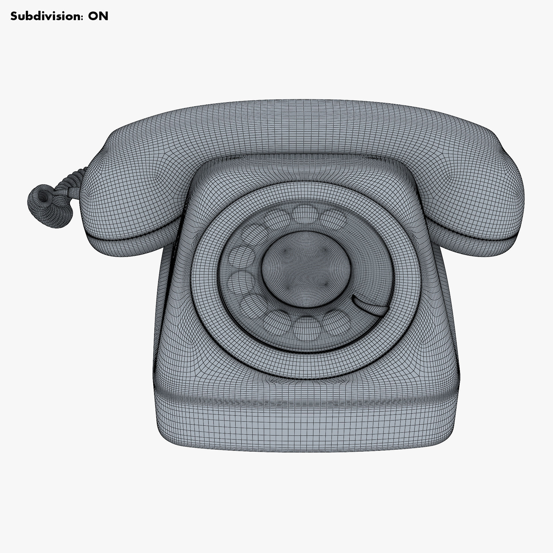 Retro Telephone M 2 3D model_21
