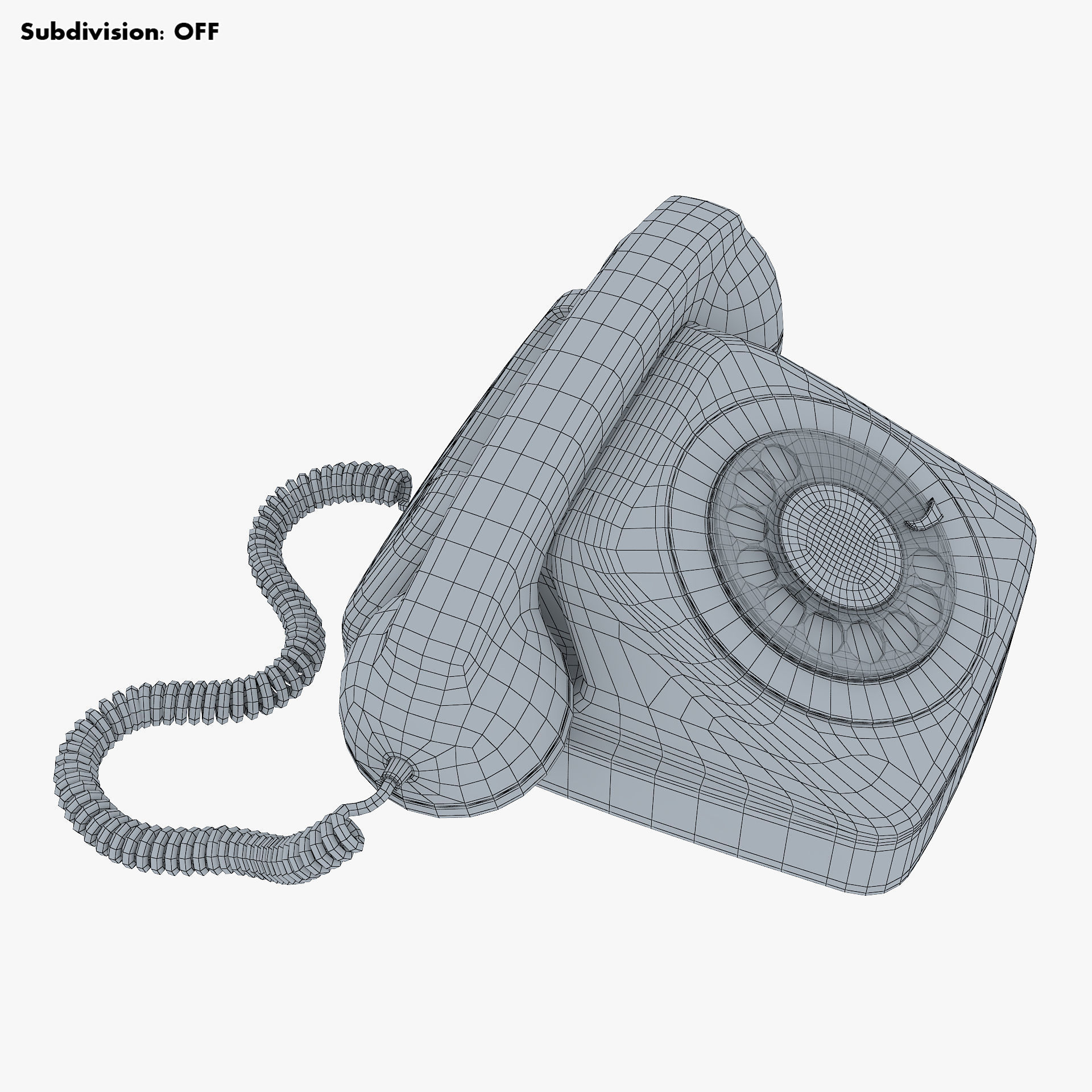 Retro Telephone M 2 3D model_16