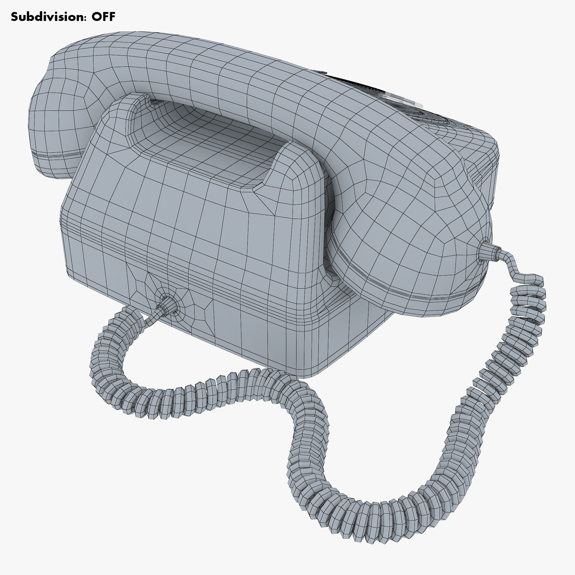 Retro Telephone M 2 3D model_14