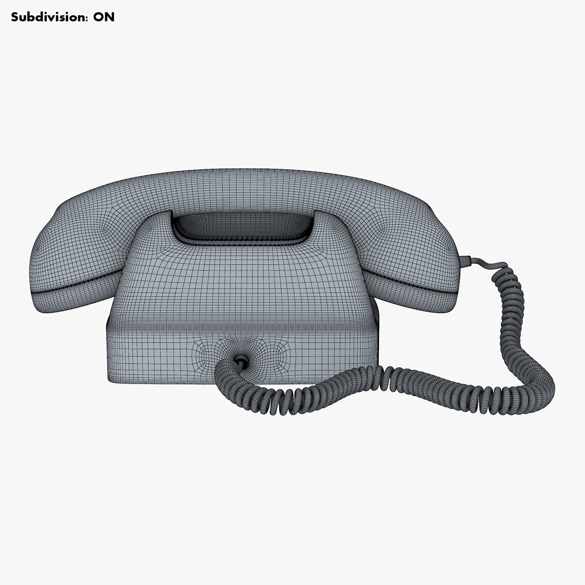 Retro Telephone M 2 3D model_23