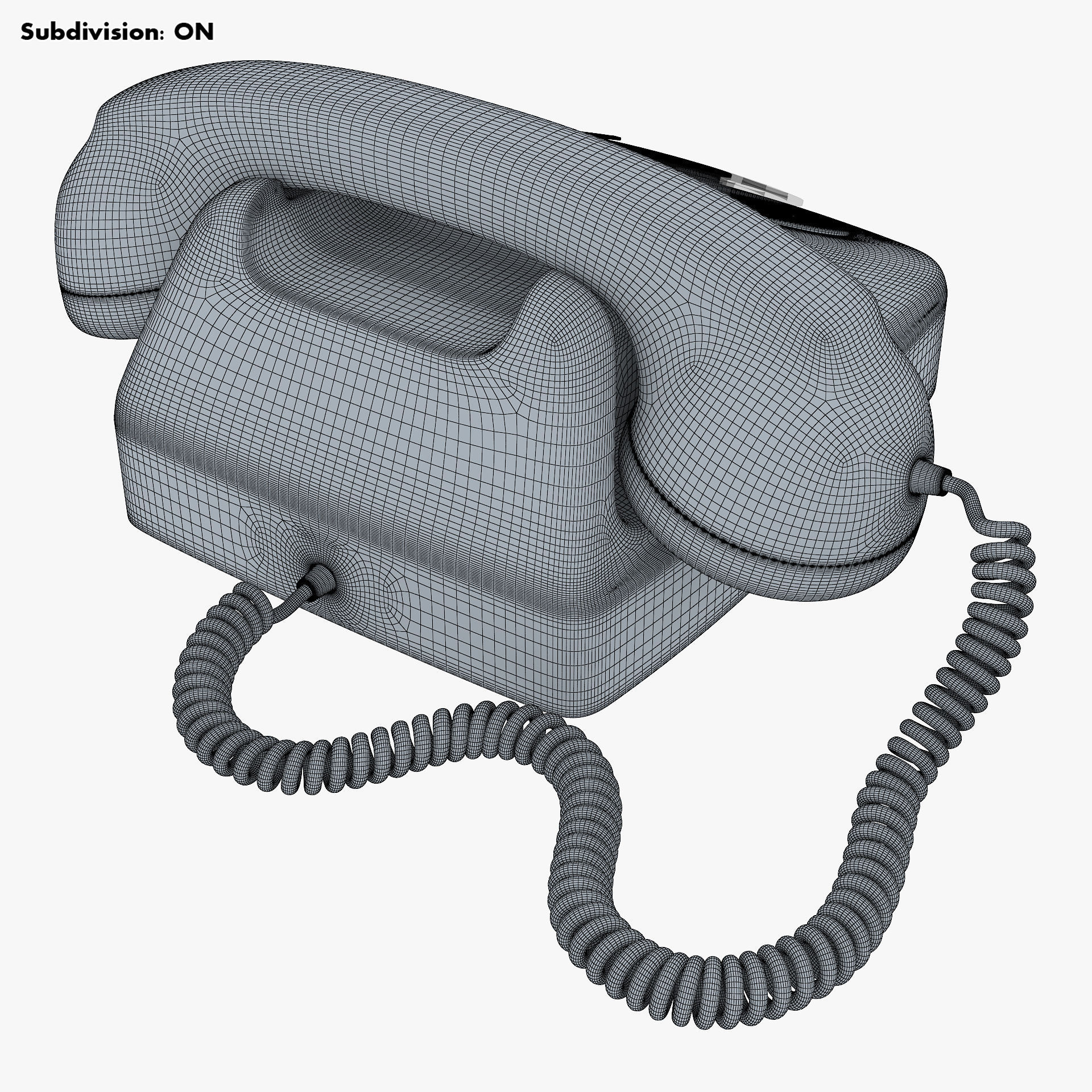 Retro Telephone M 2 3D model_13