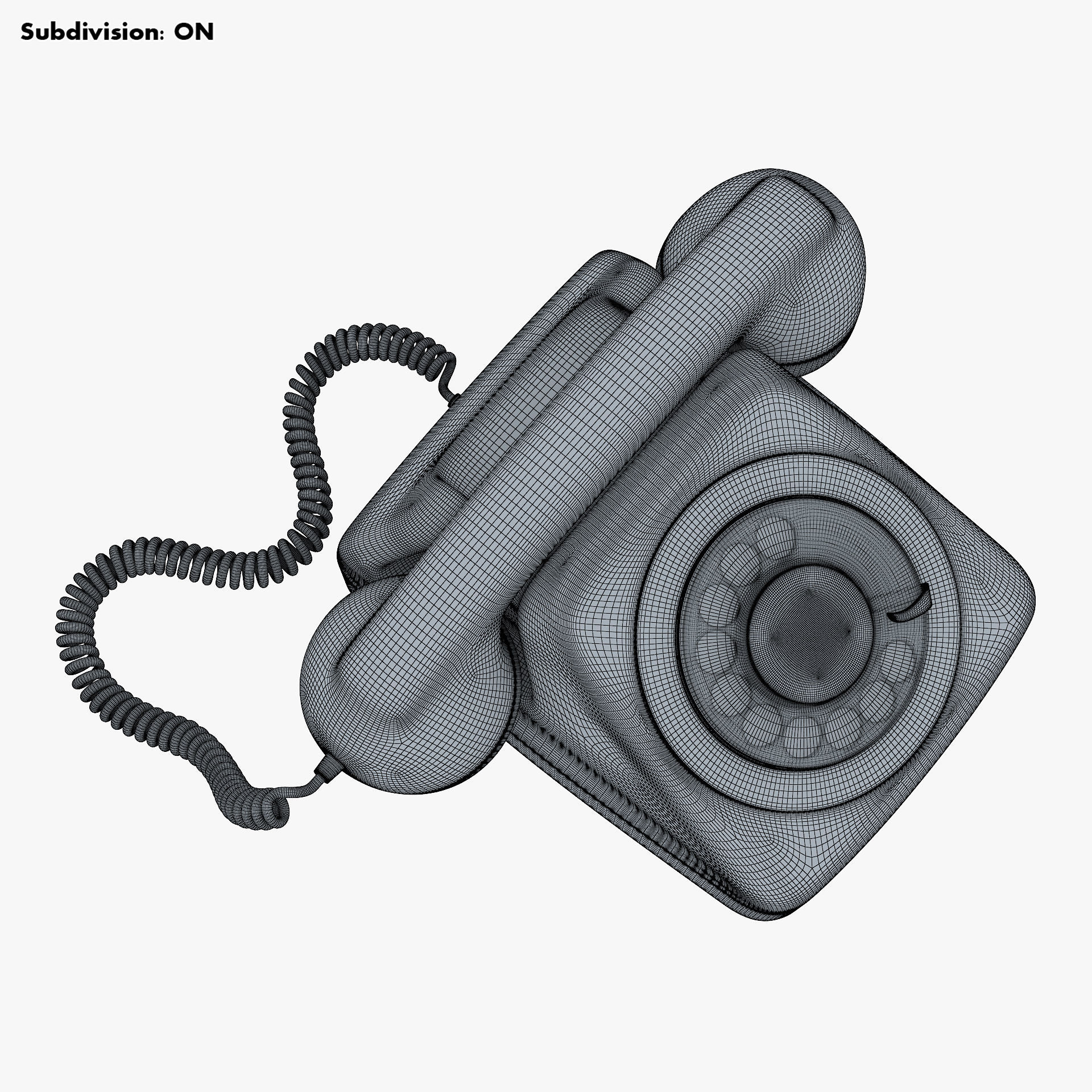 Retro Telephone M 2 3D model_25