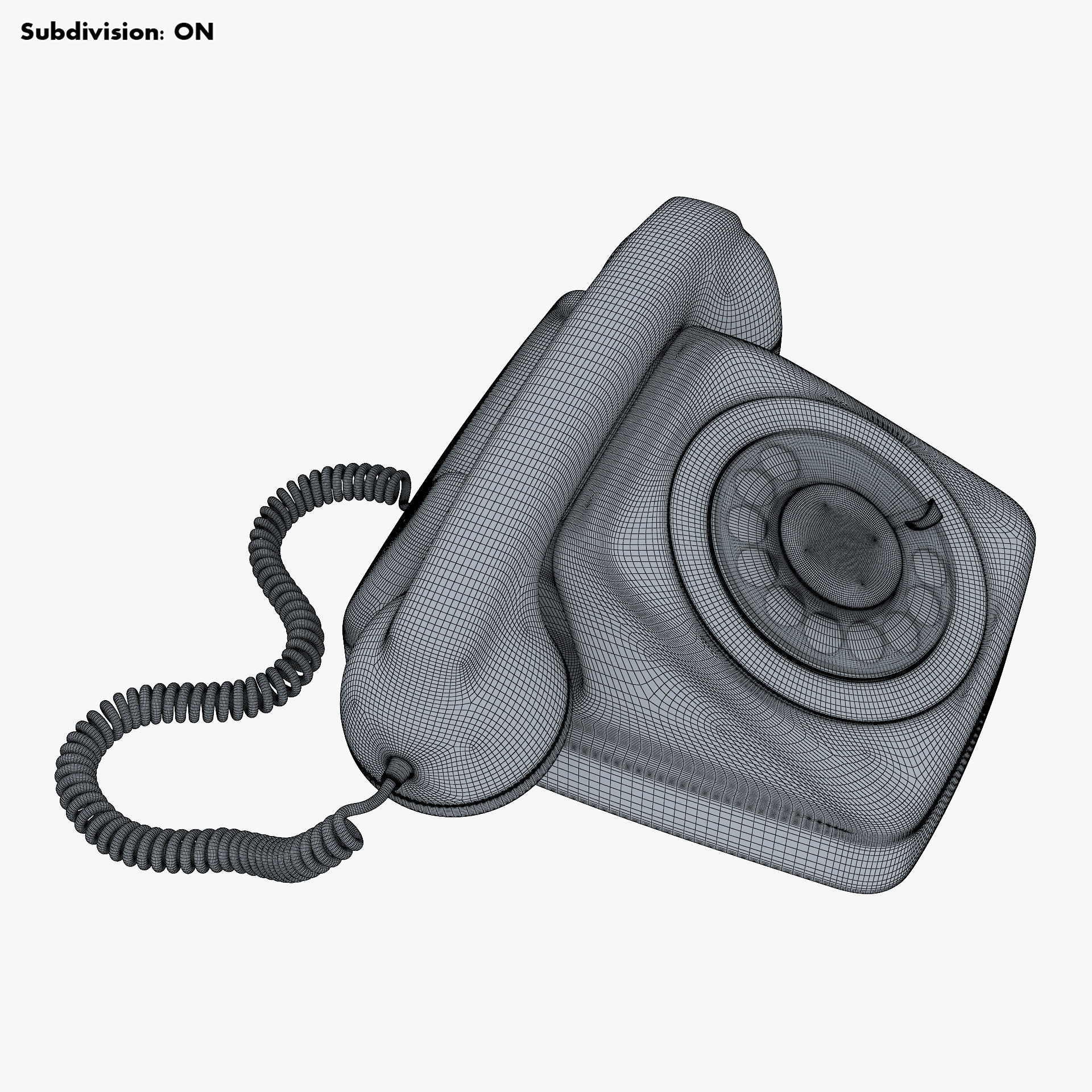 Retro Telephone M 2 3D model_15