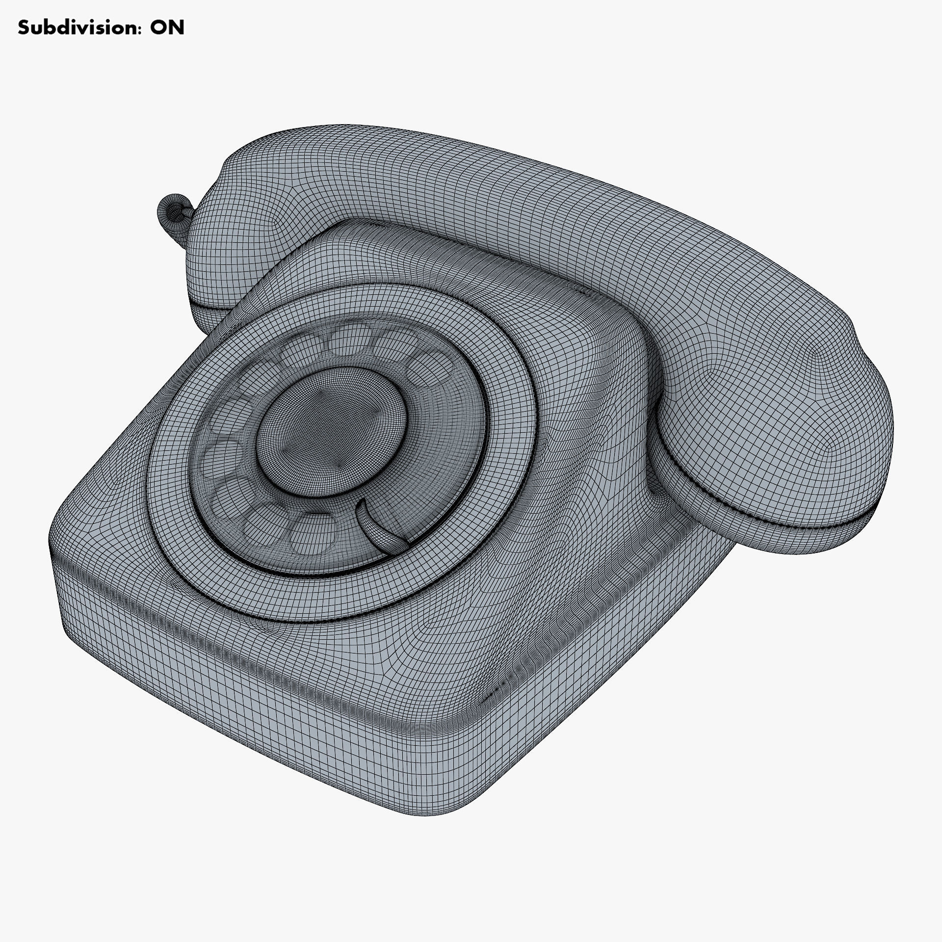 Retro Telephone M 2 3D model_11