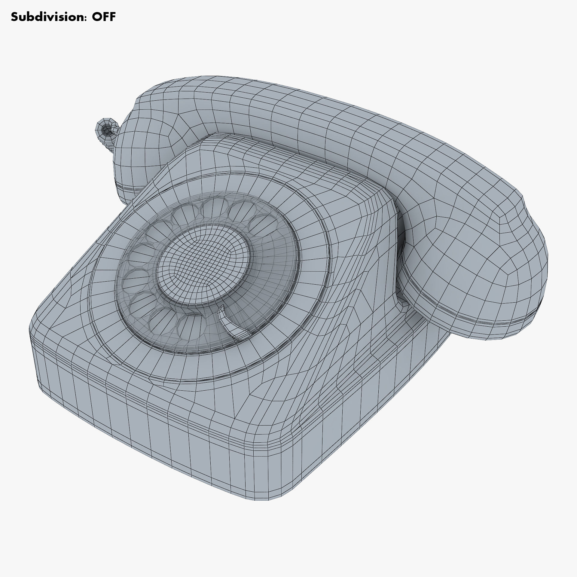 Retro Telephone M 2 3D model_12