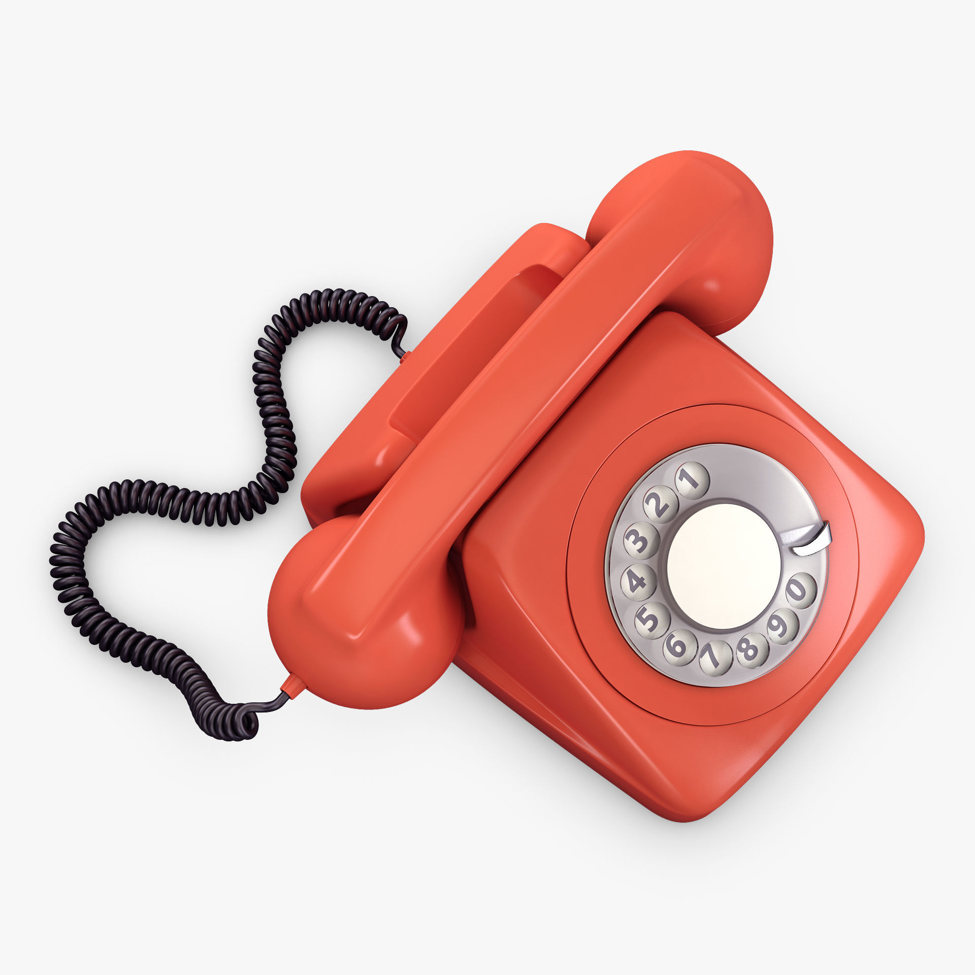 Retro Telephone M 2 3D model_7