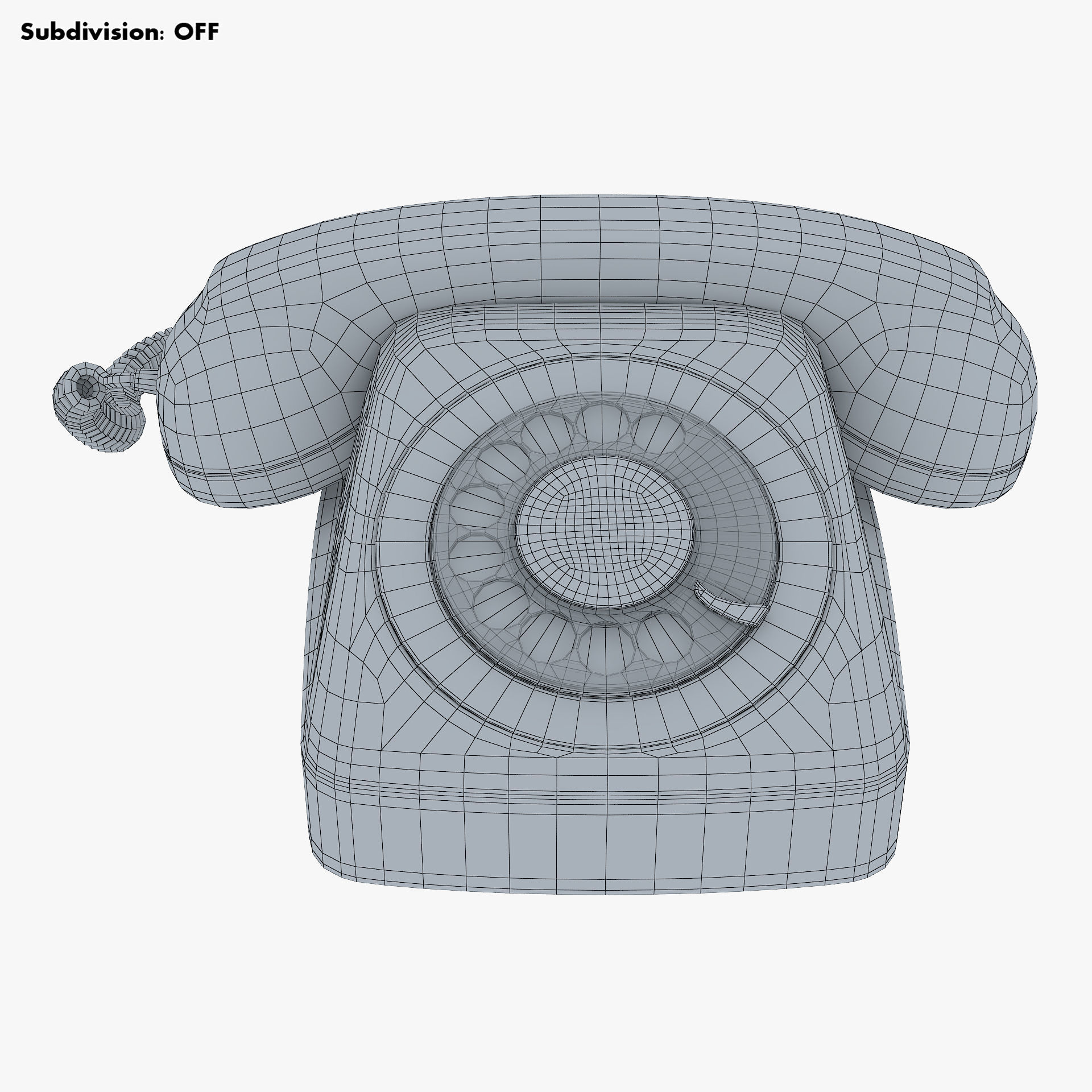 Retro Telephone M 2 3D model_22