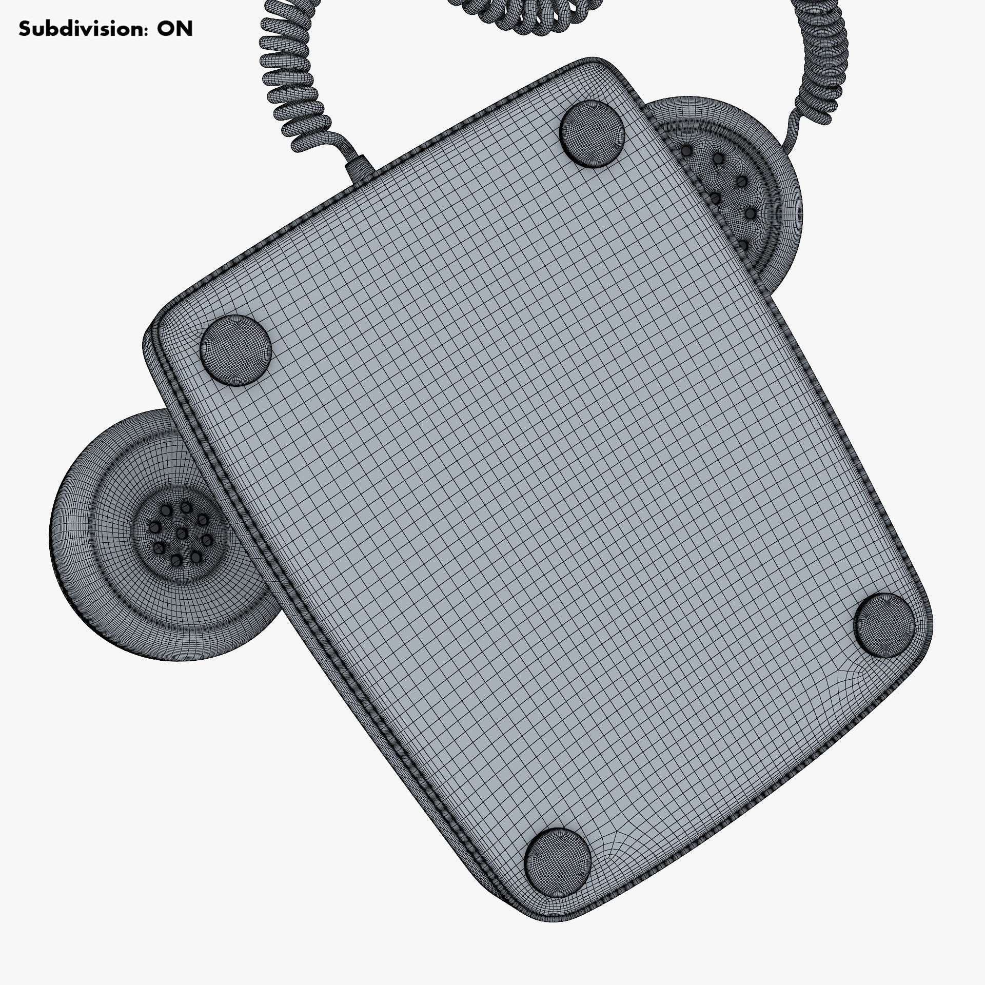 Retro Telephone M 2 3D model_27