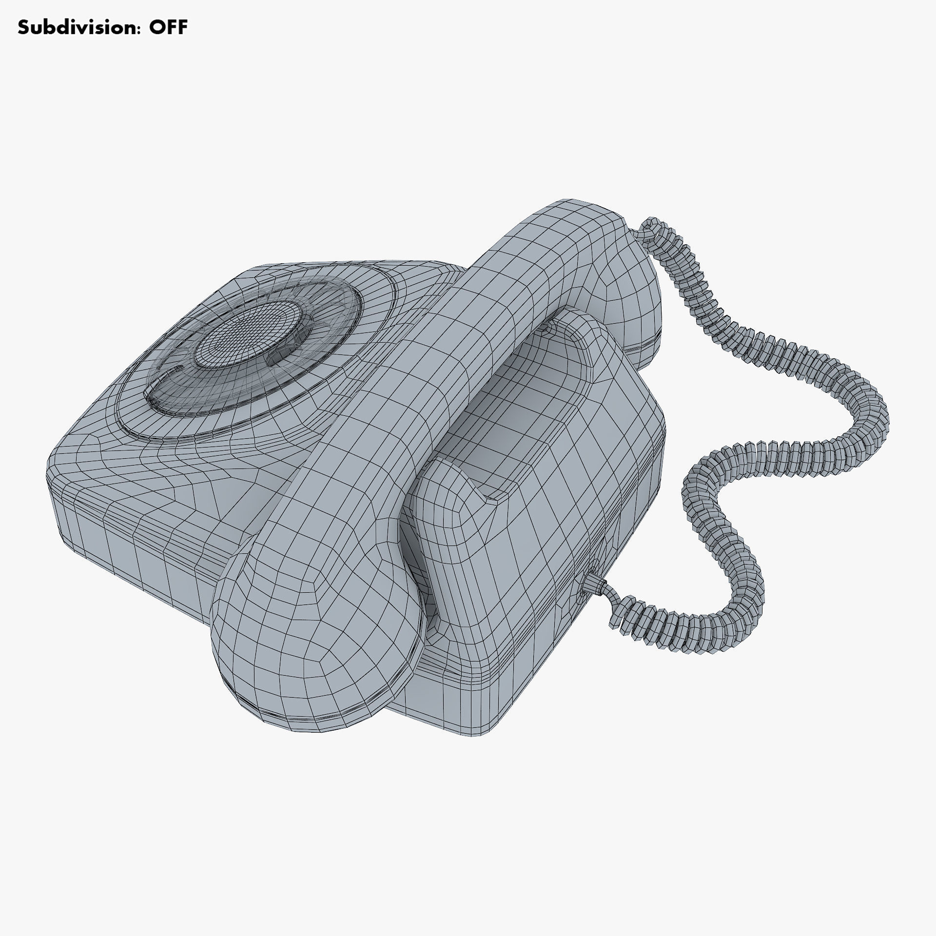 Retro Telephone M 2 3D model_18