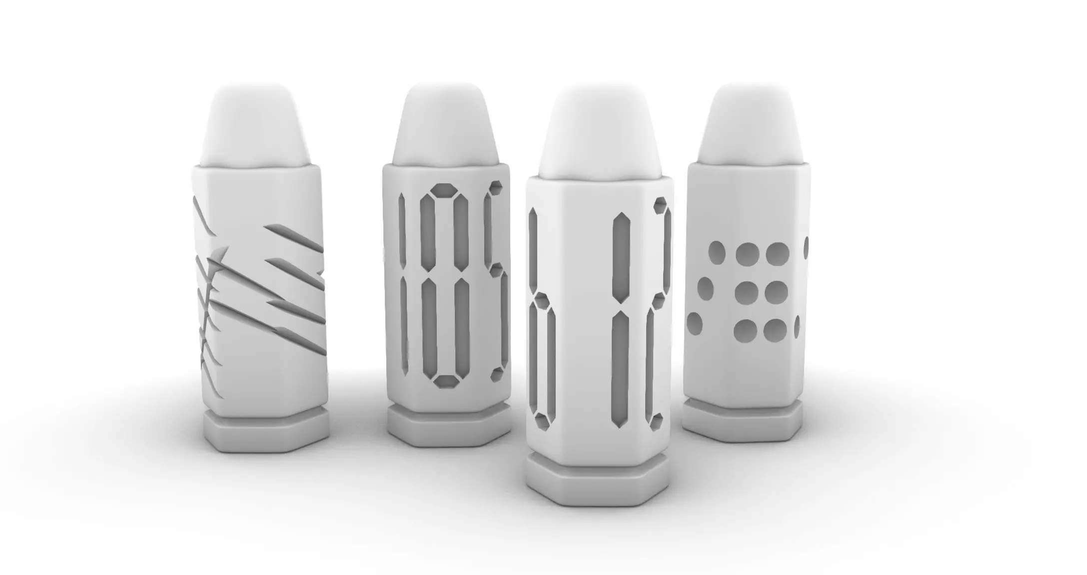 Bullet D6 dice set 3D print model