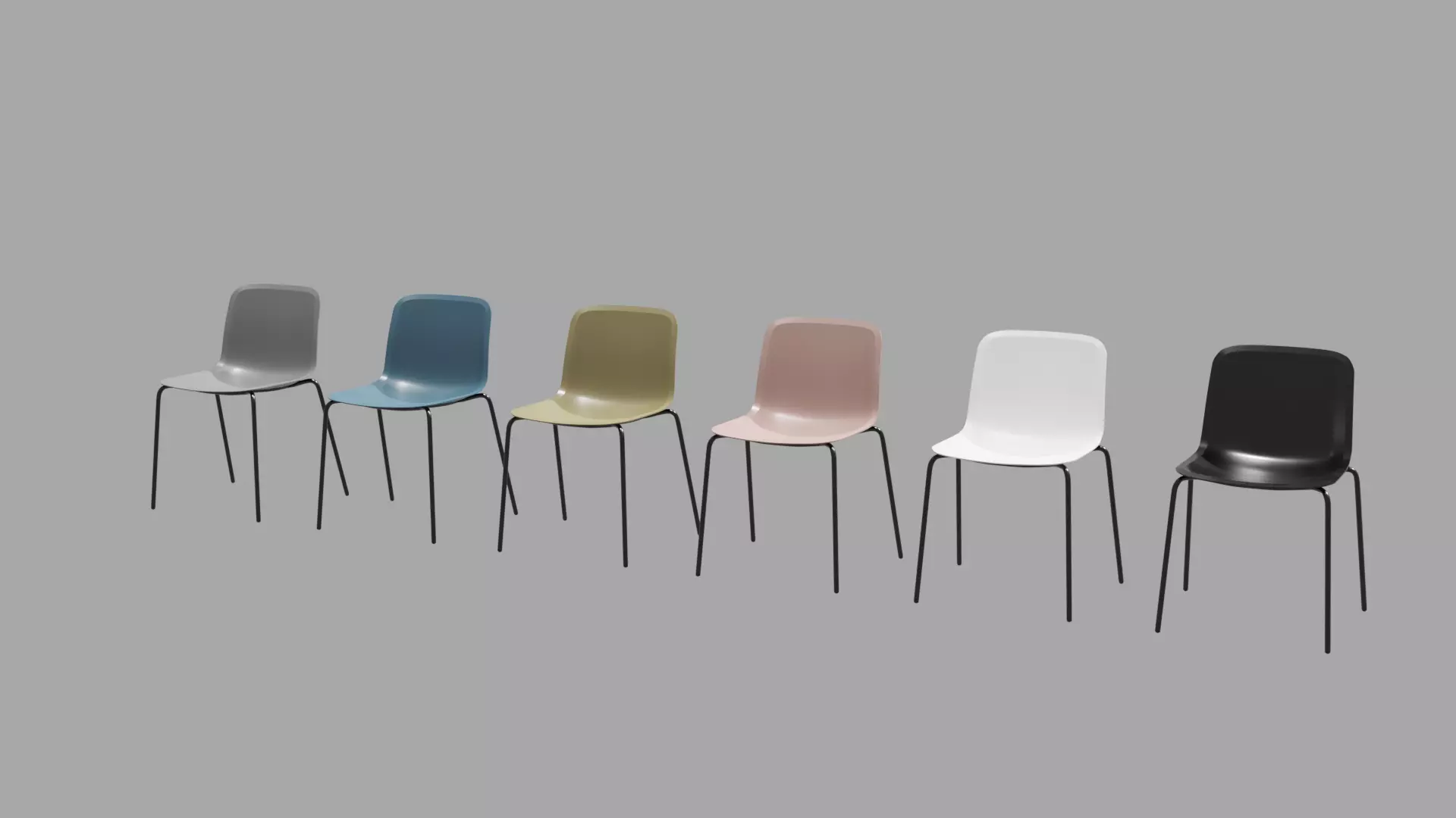 Frederica Pato 4 Leg Chair Set Free 3D model