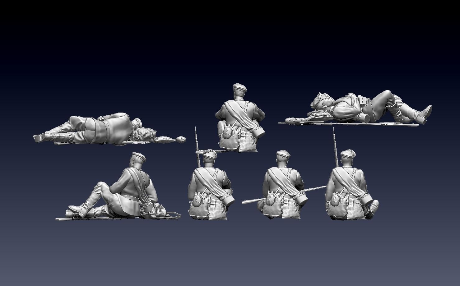 soldiers ww1 Russian empire 3D model 3D printable | CGTrader