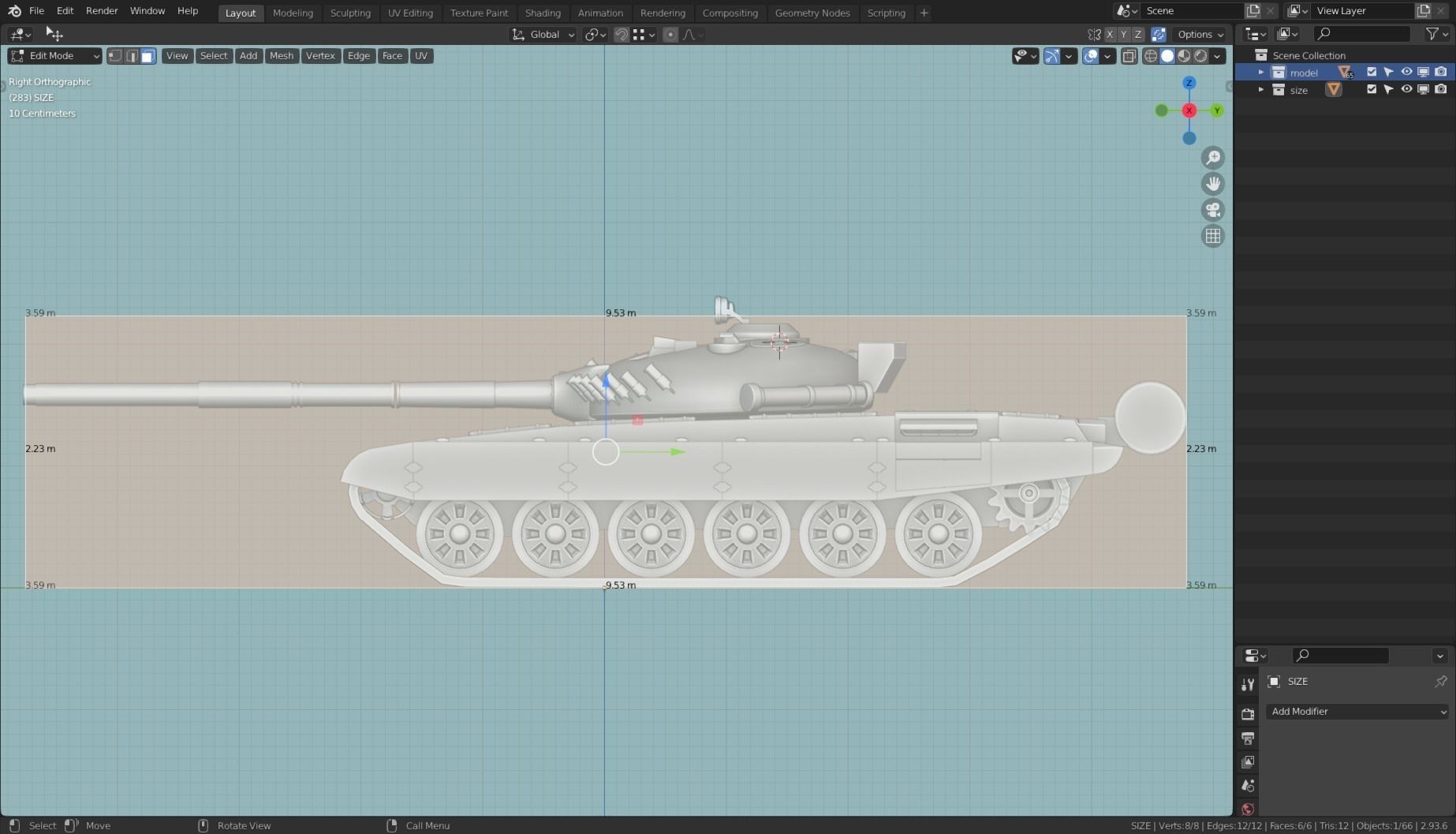 T72 MBT TANK BASE MESH  Low-poly 3D model_19