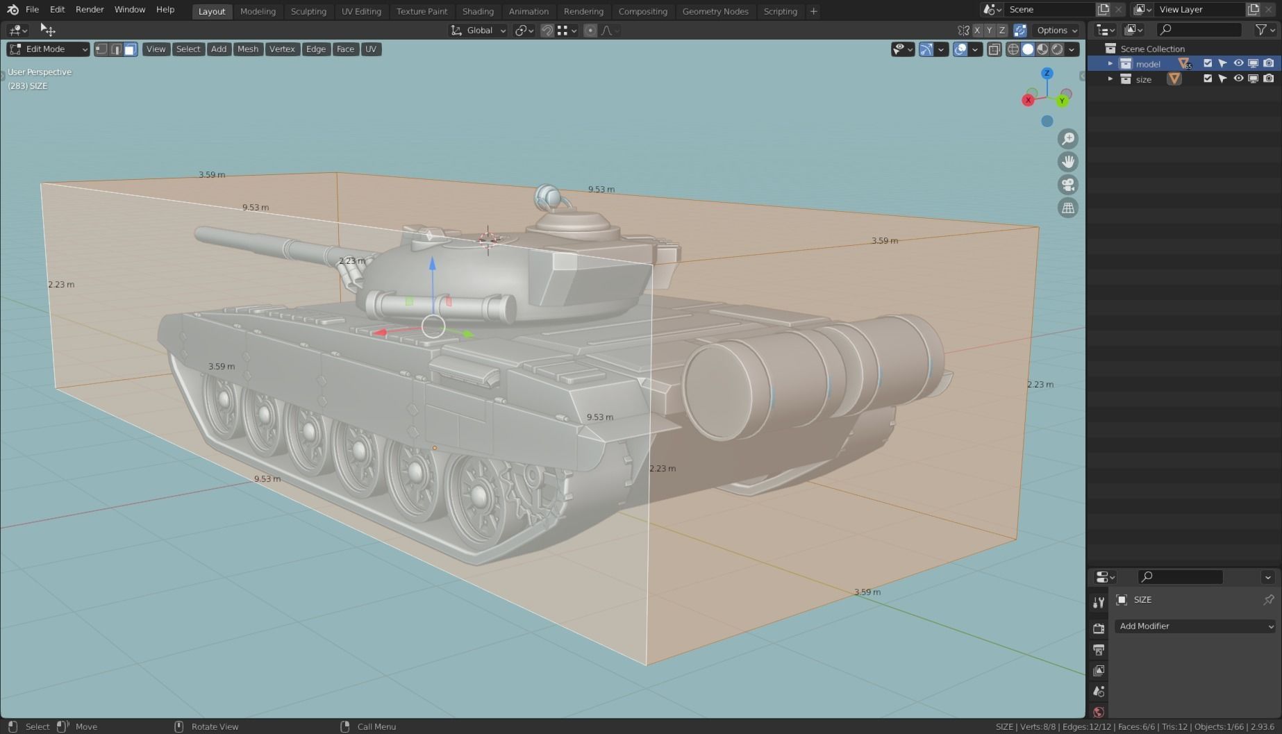 T72 MBT TANK BASE MESH  Low-poly 3D model_18