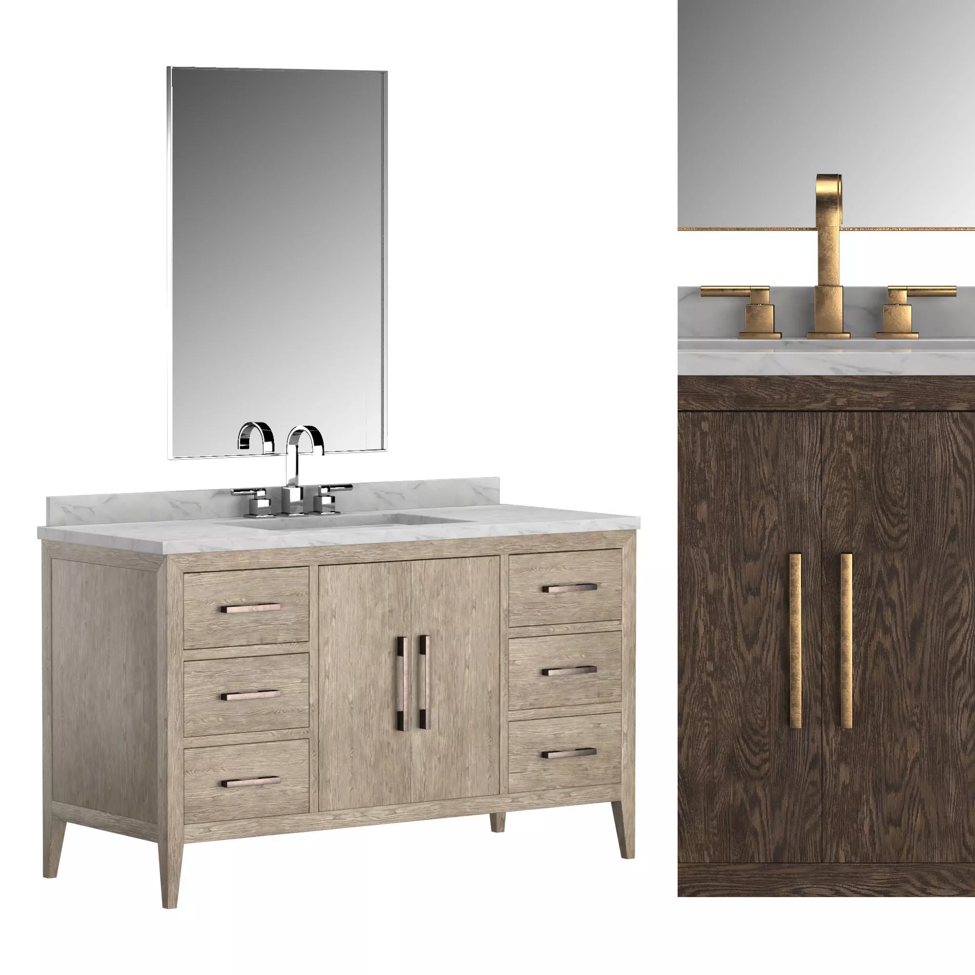 SINGLE EXTRA-WIDE VANITY 3D model_0