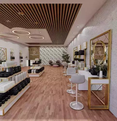 Parlour makeup Store 3D Model 3D model