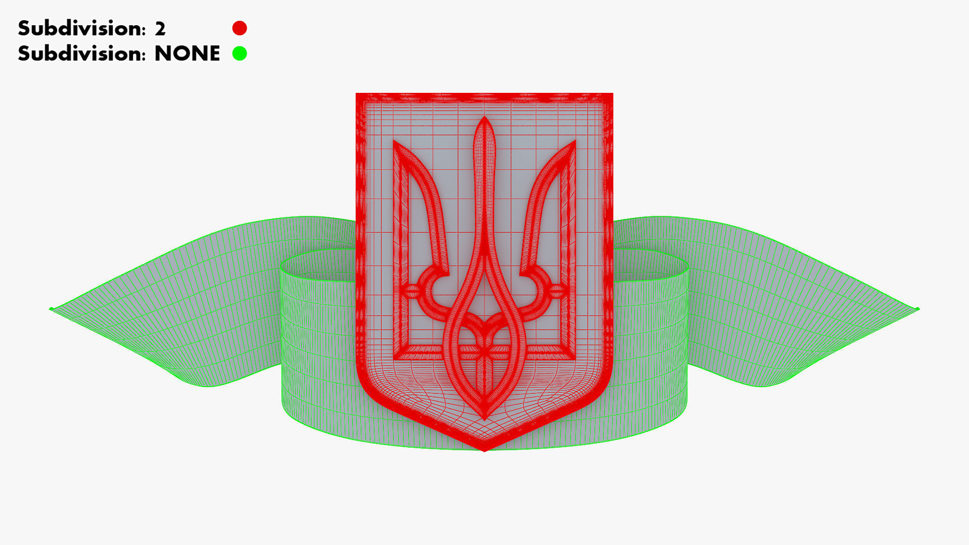 Ukraine State Emblem Flag M 1 3D model_22