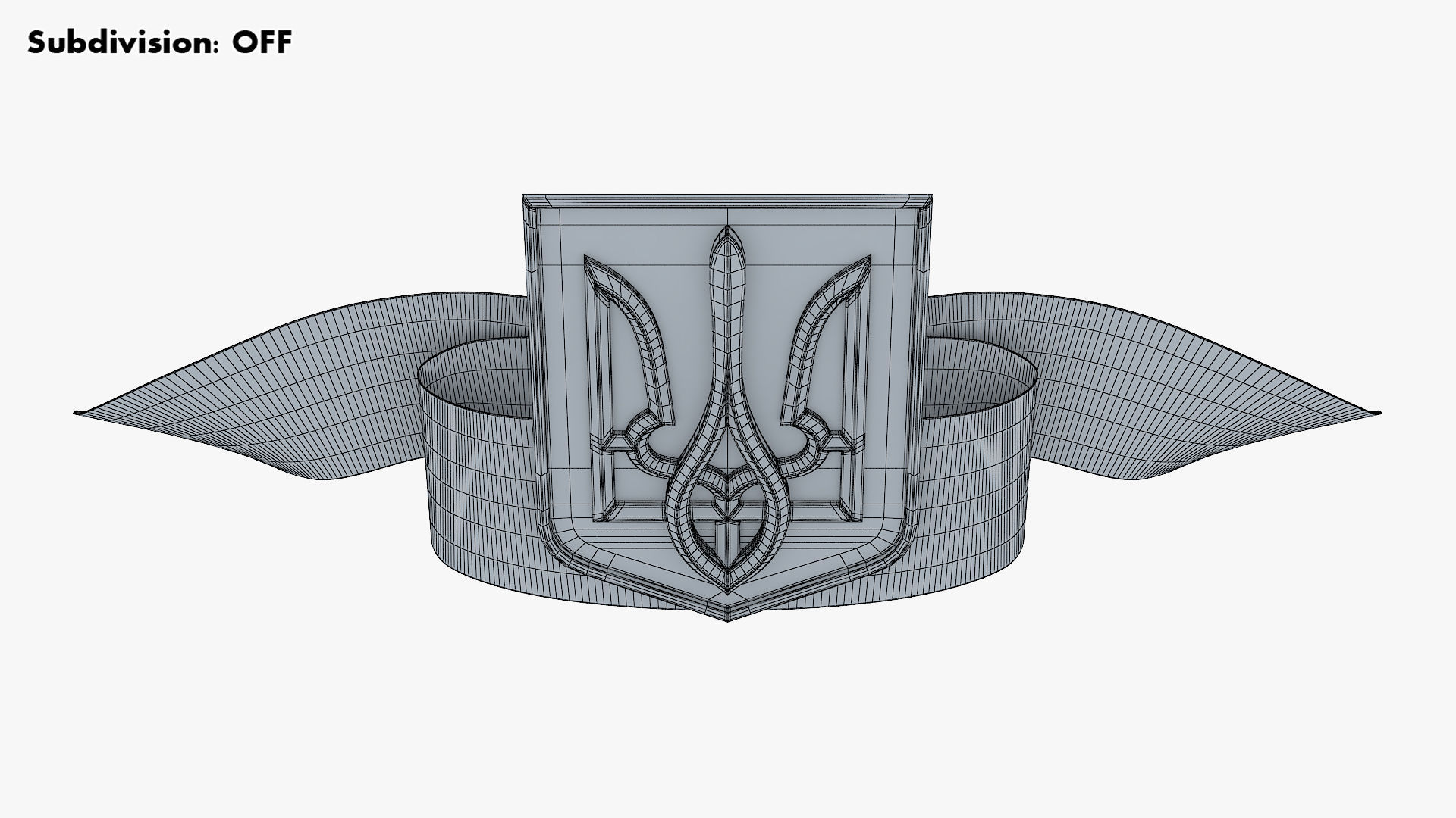 Ukraine State Emblem Flag M 1 3D model_13