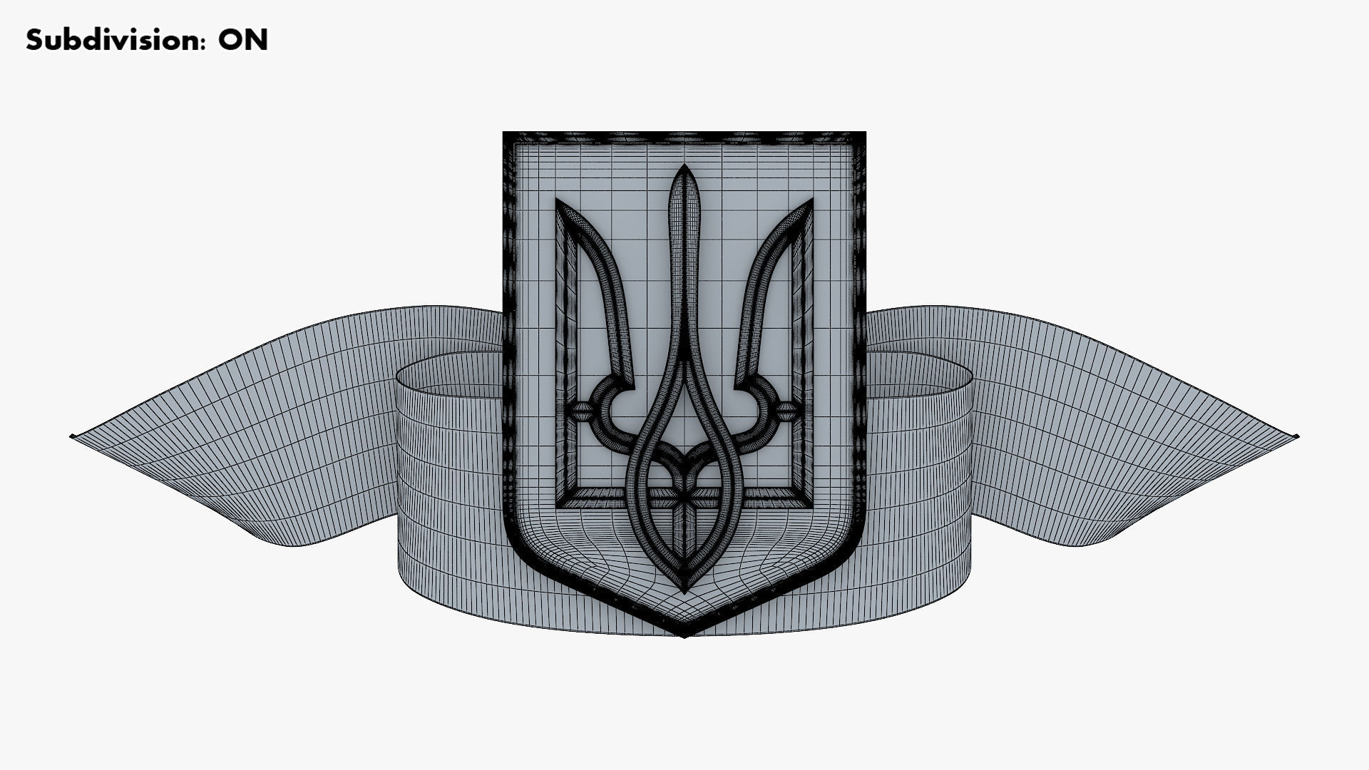 Ukraine State Emblem Flag M 1 3D model_8