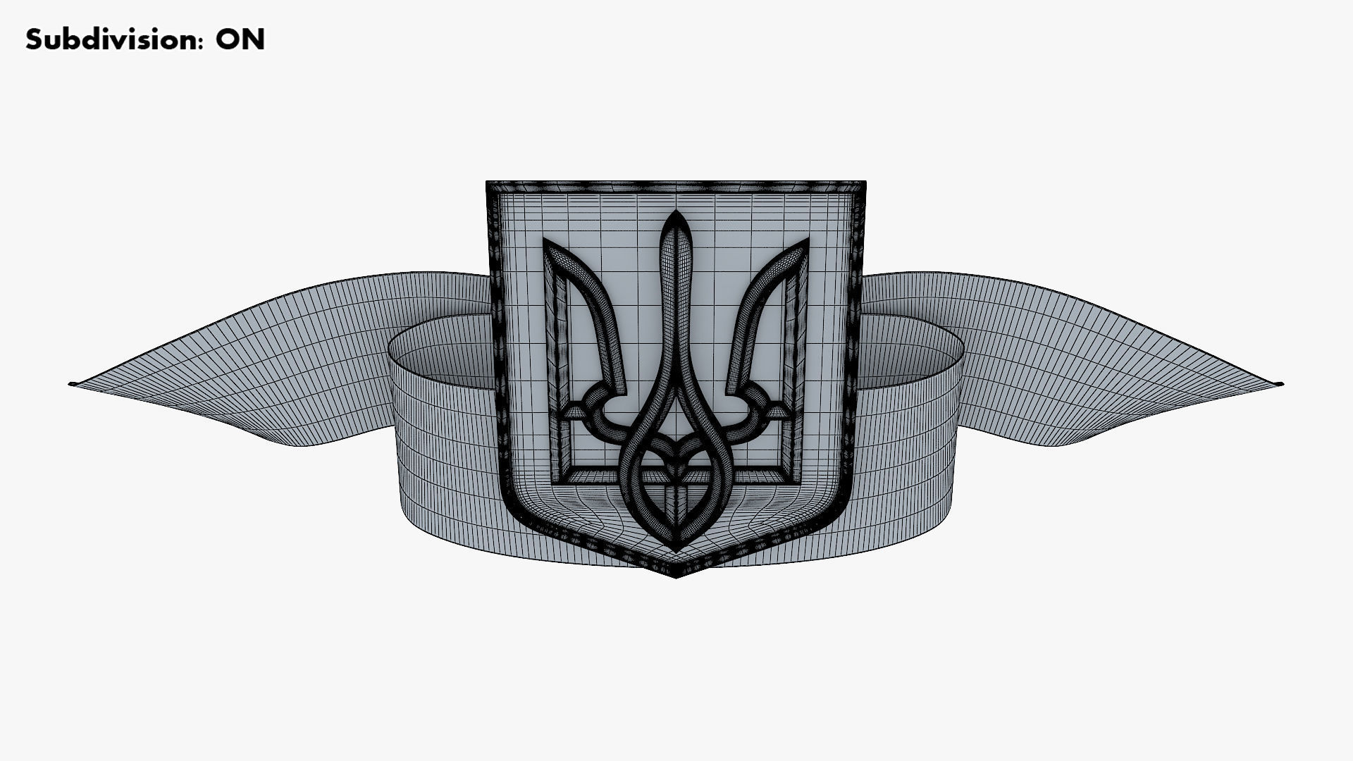 Ukraine State Emblem Flag M 1 3D model_12